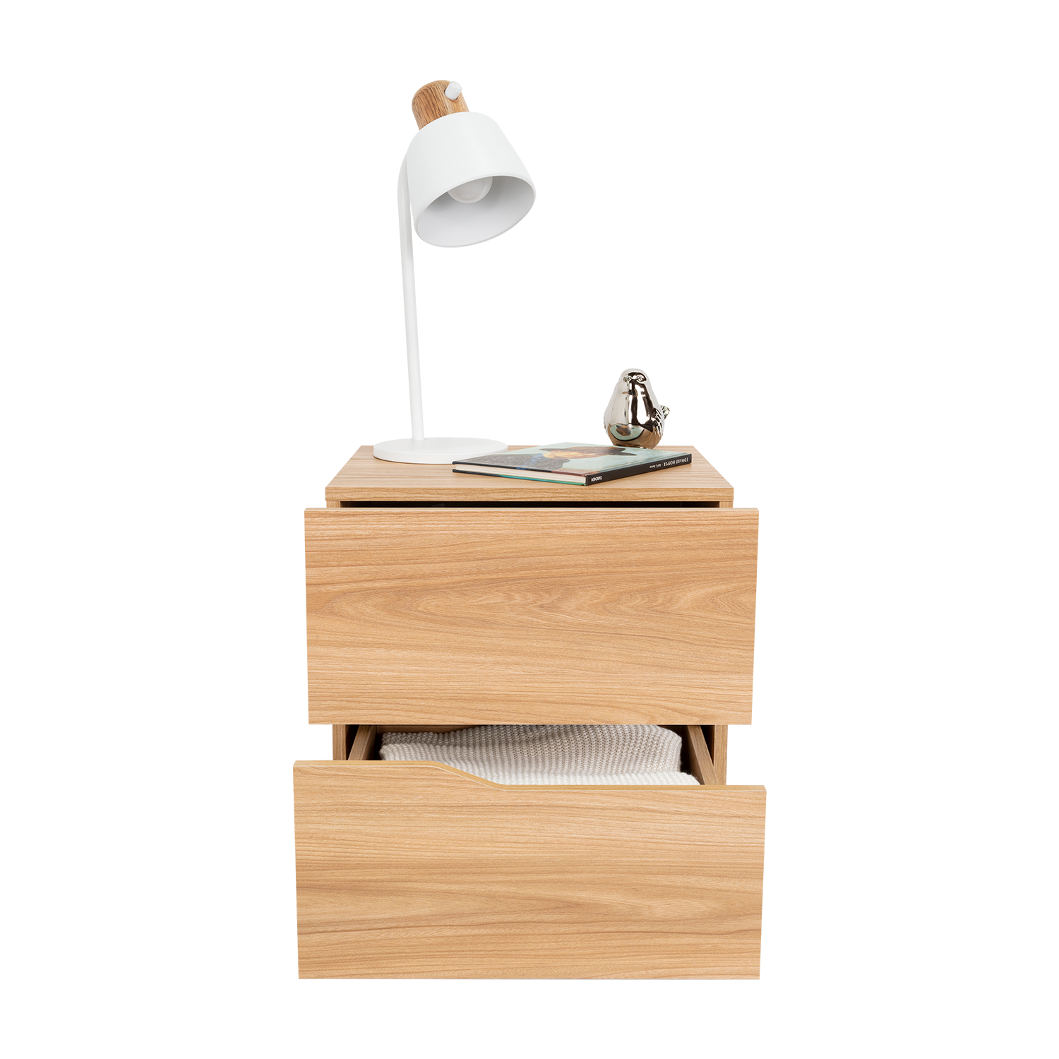 Mesa de Noche Bonnie, Fresno Europeo y Blancco Duqueza