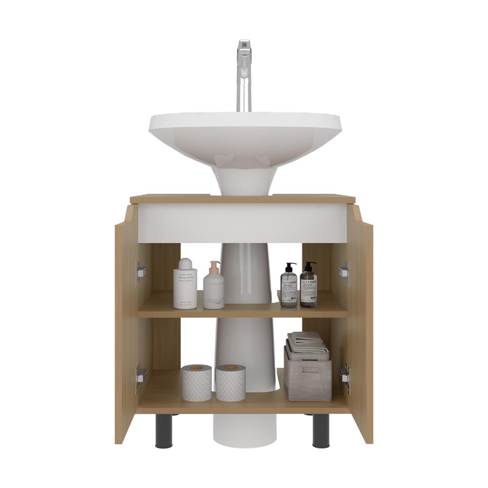 Mueble Para Lavamanos Marlo, Kronos Fresno y Kronos Blanco, No incluye Lavamanos