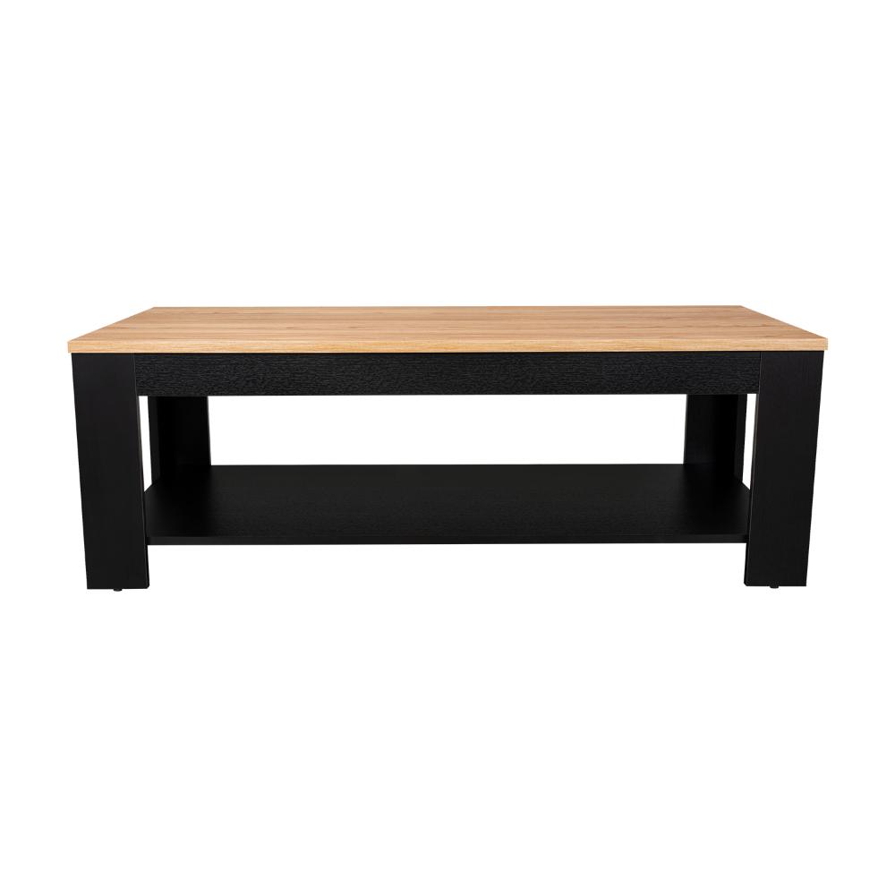 Mesa de Centro Sensi, Fresno Europeo y Wengue, con Diseño Moderno