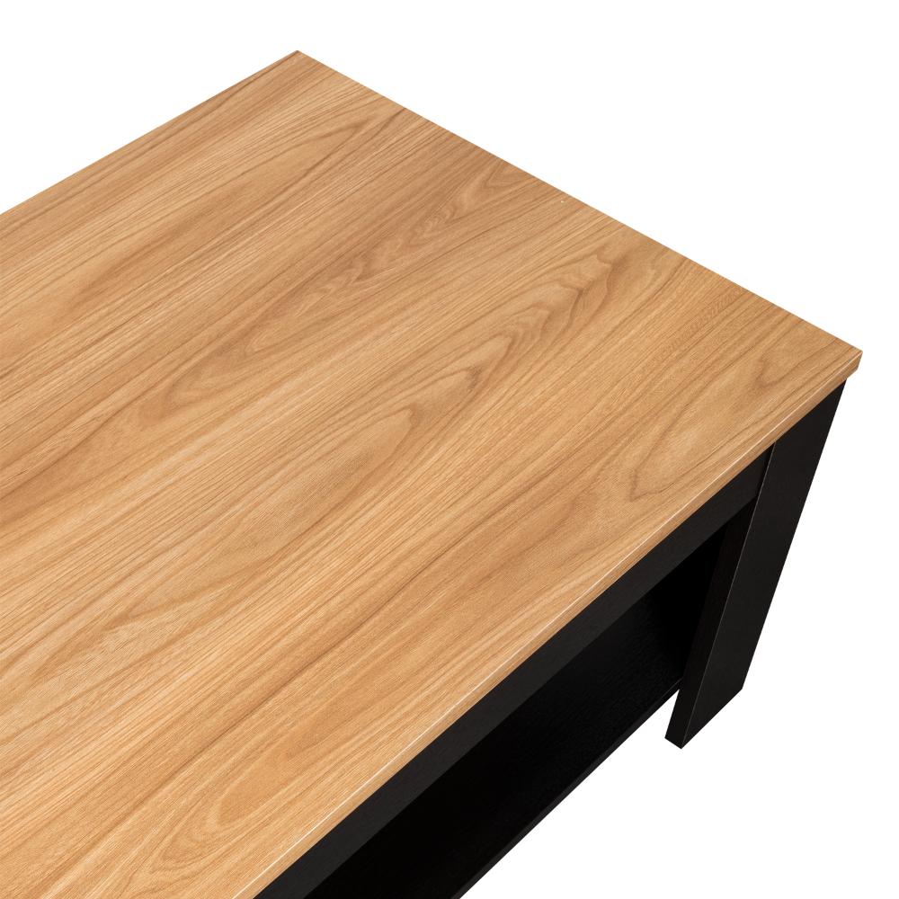 Mesa de Centro Sensi, Fresno Europeo y Wengue, con Diseño Moderno