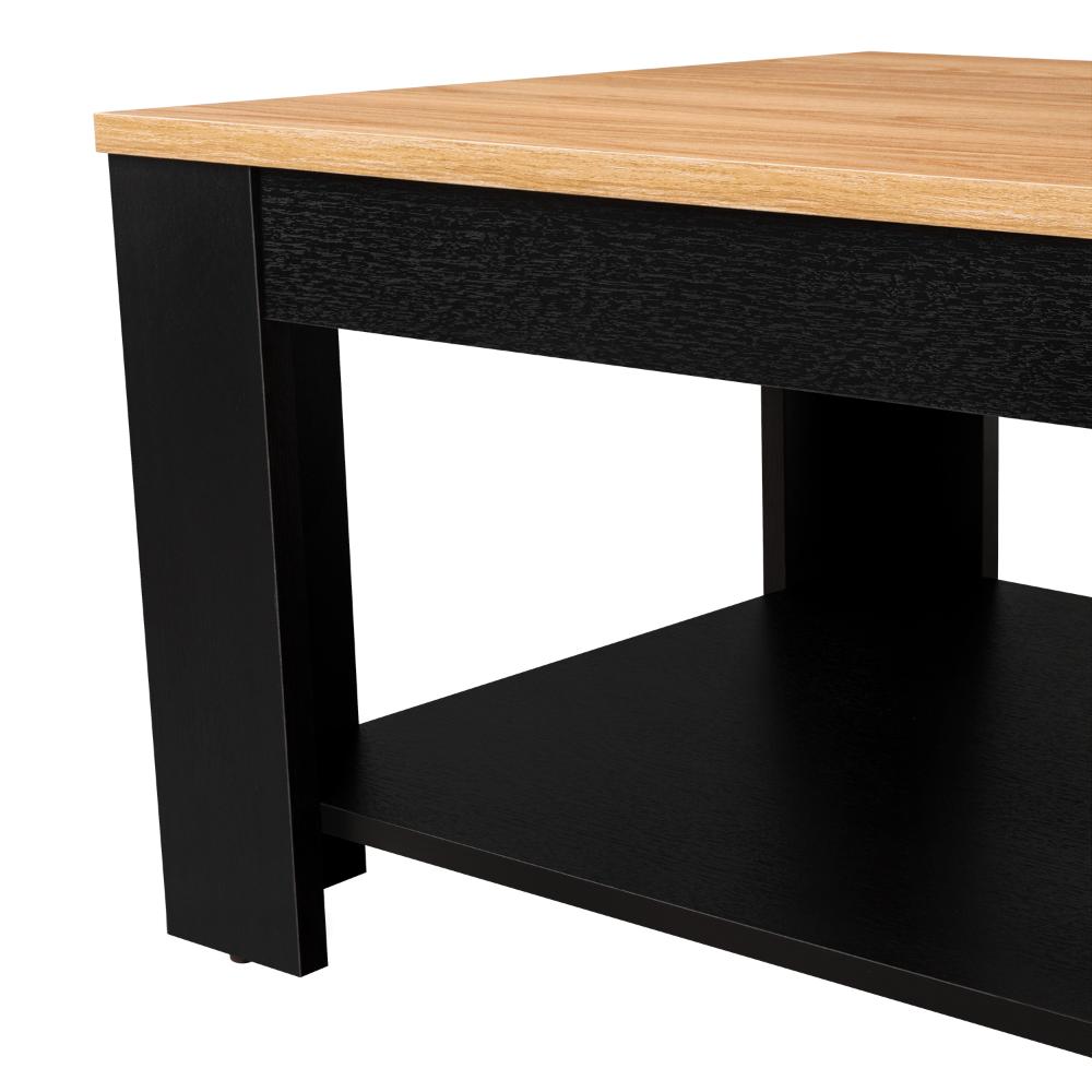 Mesa de Centro Sensi, Fresno Europeo y Wengue, con Diseño Moderno