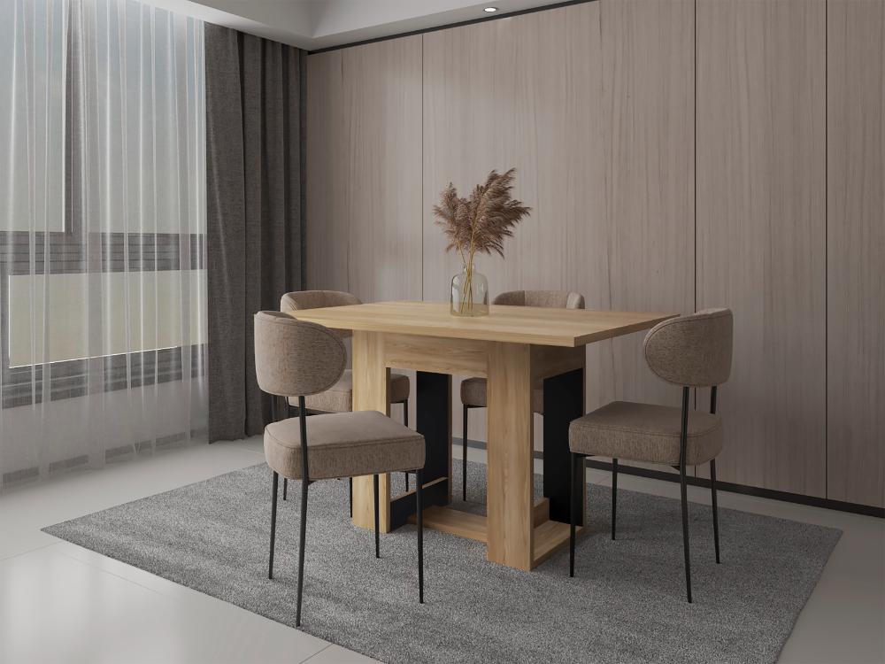 Comedor Volder, Fresno Europeo y Wengue, con Amplia Superficie