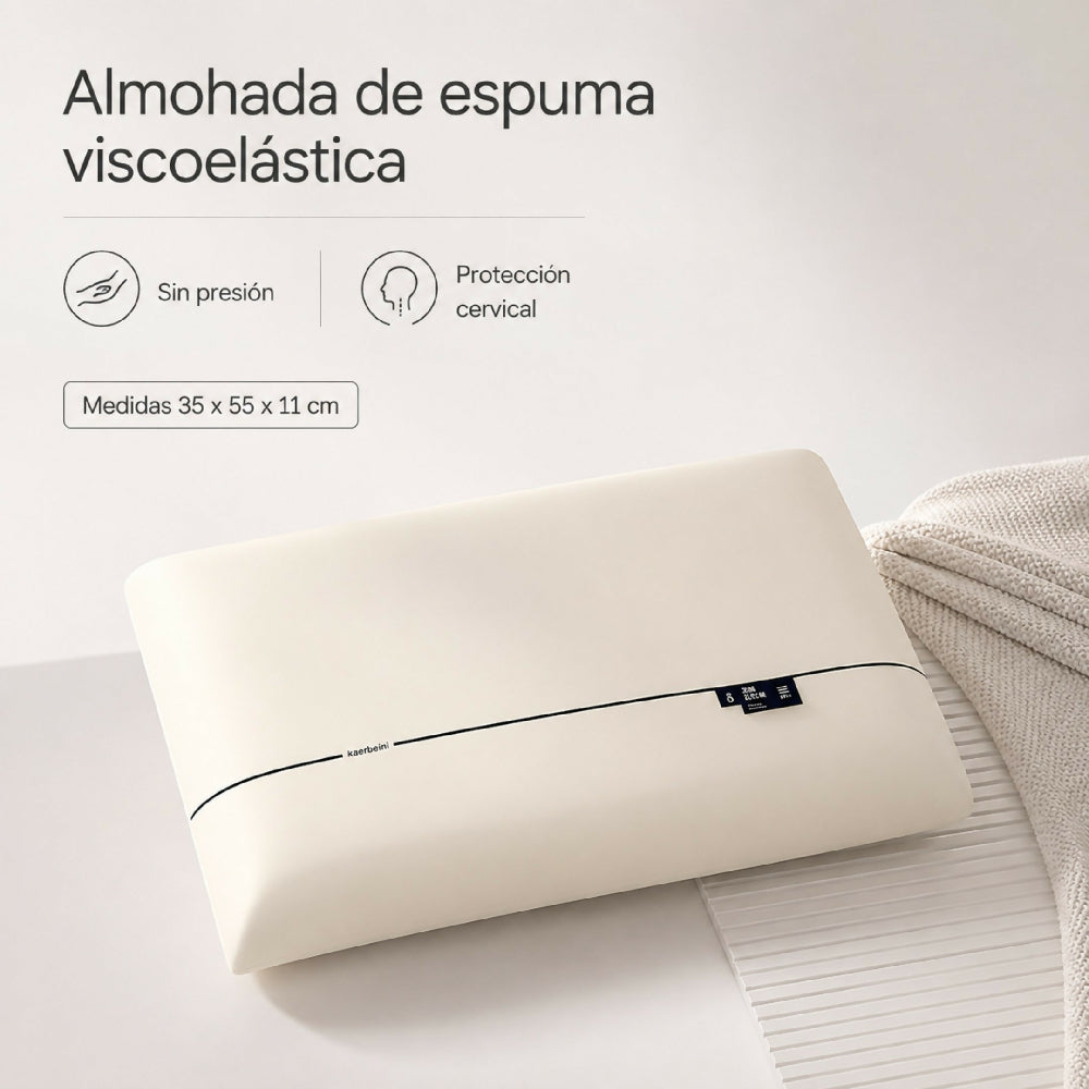 Almohada Cervical Viscoelastica HO-AL04 De Espuma Ortopedica Ergonomica