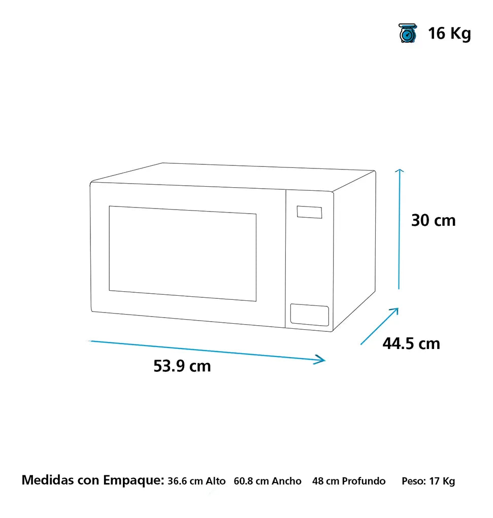 Horno Microondas 1.1 PC Tipo Espejo, Gris