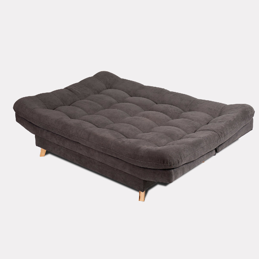 Sofá Cama Valencia Gris + Puff