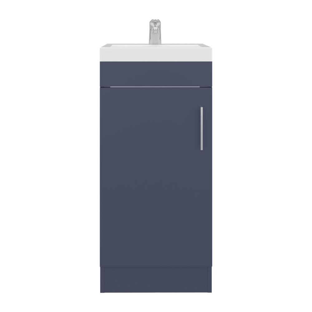 Mueble para Lavamanos Oporto, Kronos Azul, con Una Puerta Abatible