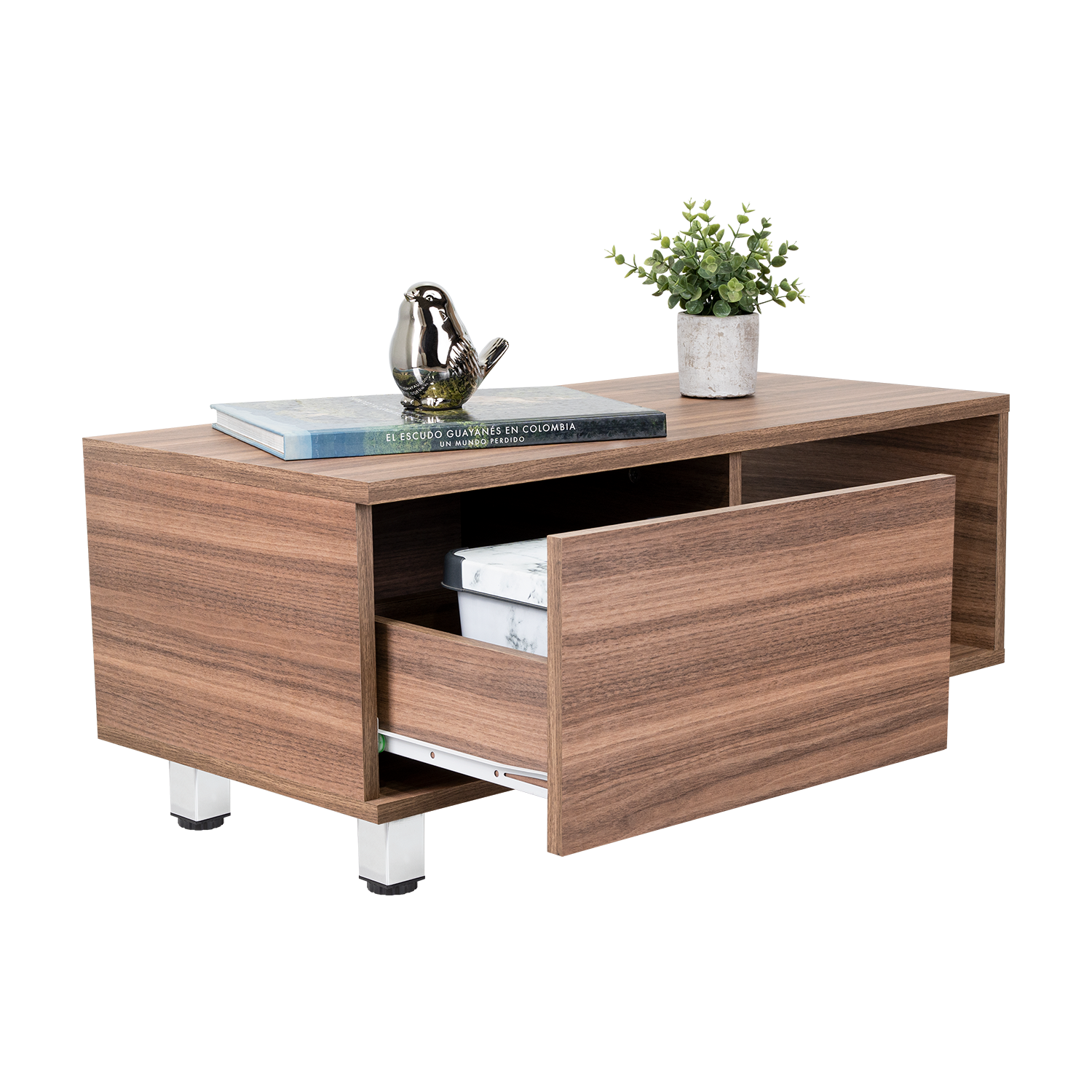 Mesa de Centro Toren, Avellana, con un Entrepaño ZF