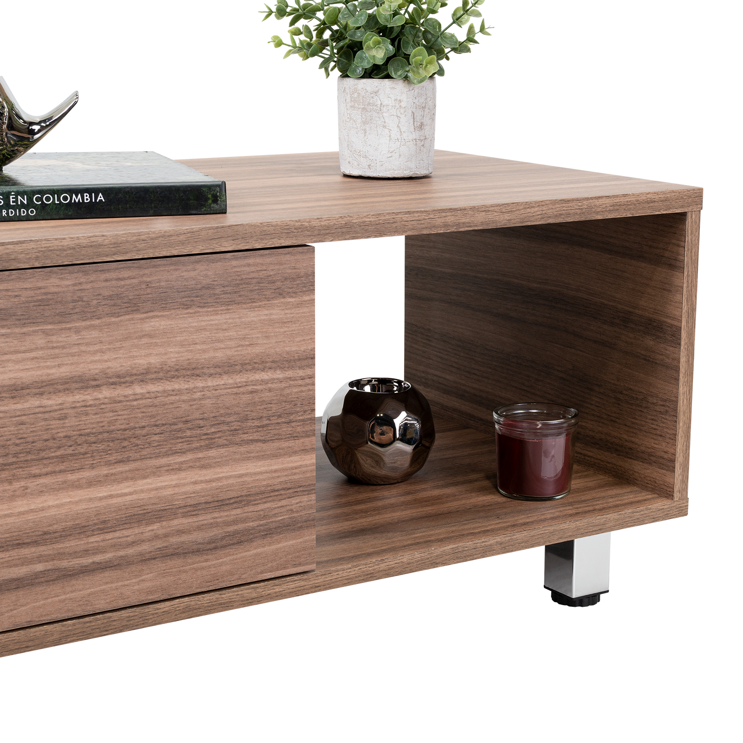 Mesa de Centro Toren, Avellana, con un Entrepaño ZF
