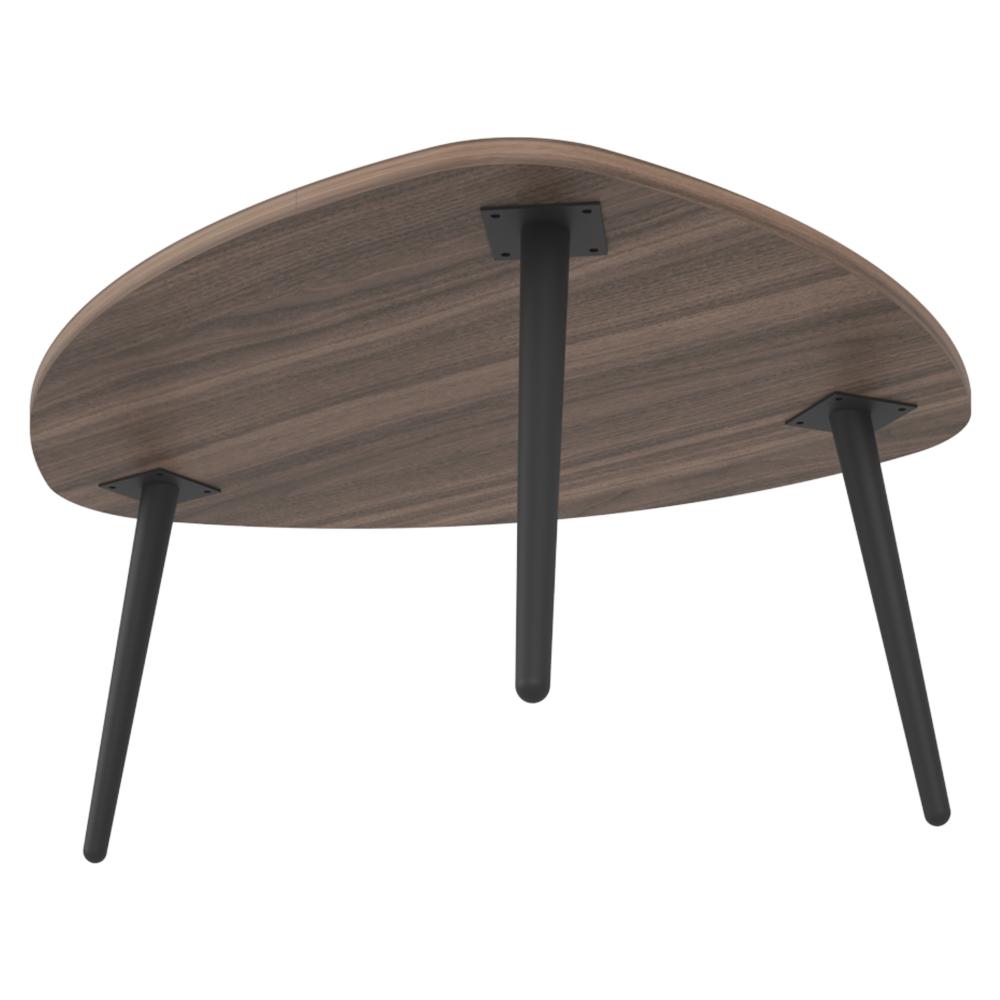 Mesa de Centro Narik, Avellana, con Bordes Ovalados