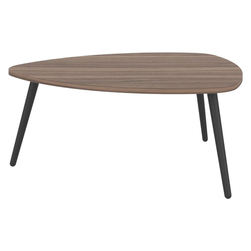 Mesa de Centro Narik, Avellana, con Bordes Ovalados