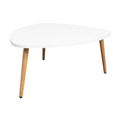 Mesa de Centro Narik, Blanco Duqueza, con bordes ovalados