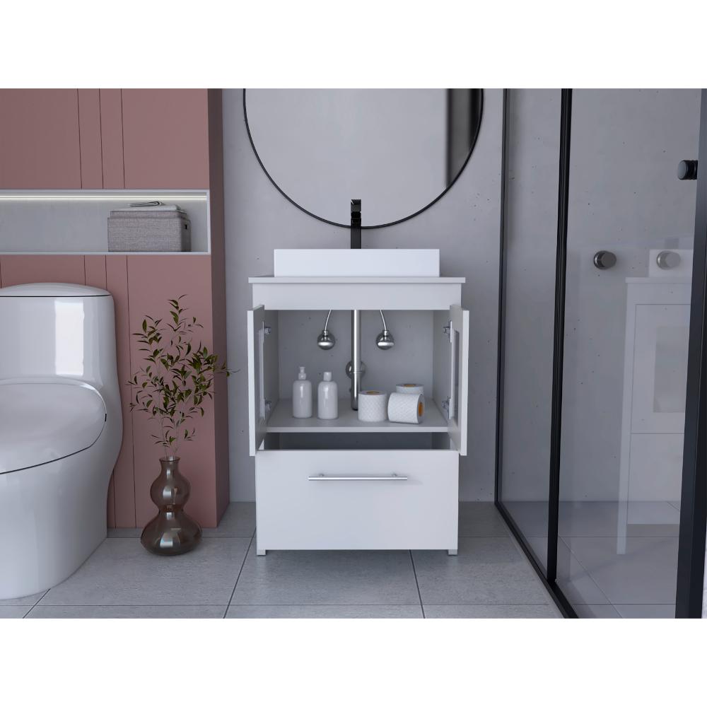 Mueble para Lavamanos Hilda, Blanco Duqueza, con dos puertas no incluye lavamanos