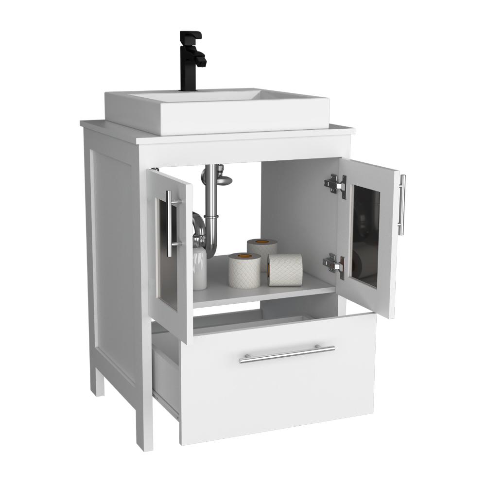 Mueble para Lavamanos Hilda, Blanco Duqueza, con dos puertas no incluye lavamanos
