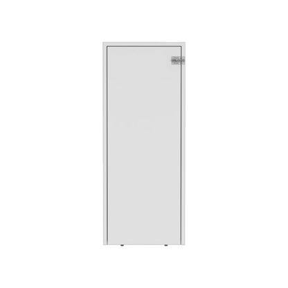 Mesa Para Planchar Plegable a la Pared Vesper, Blanco, con Amplia Superficie Baja Para Almacenamiento