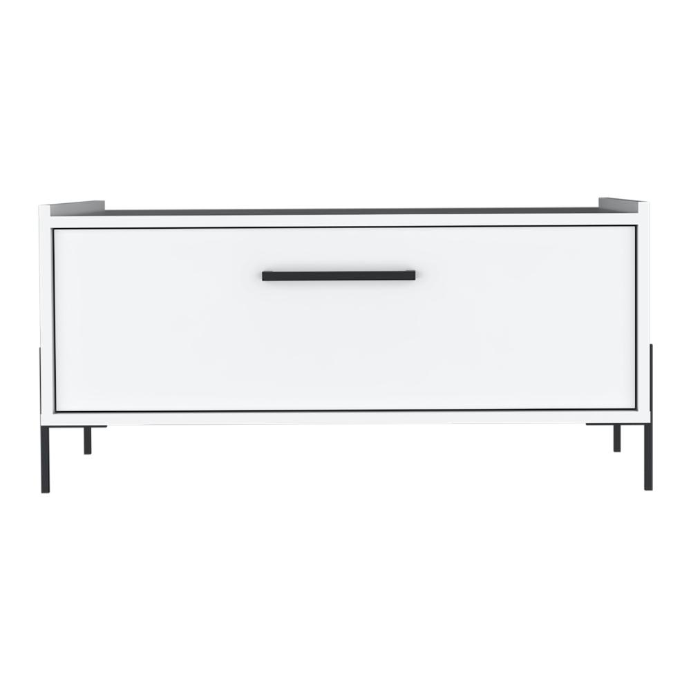 Mesa de Centro Sharon, Blanco, con Un Cajon  y Amplio Espacio ZF