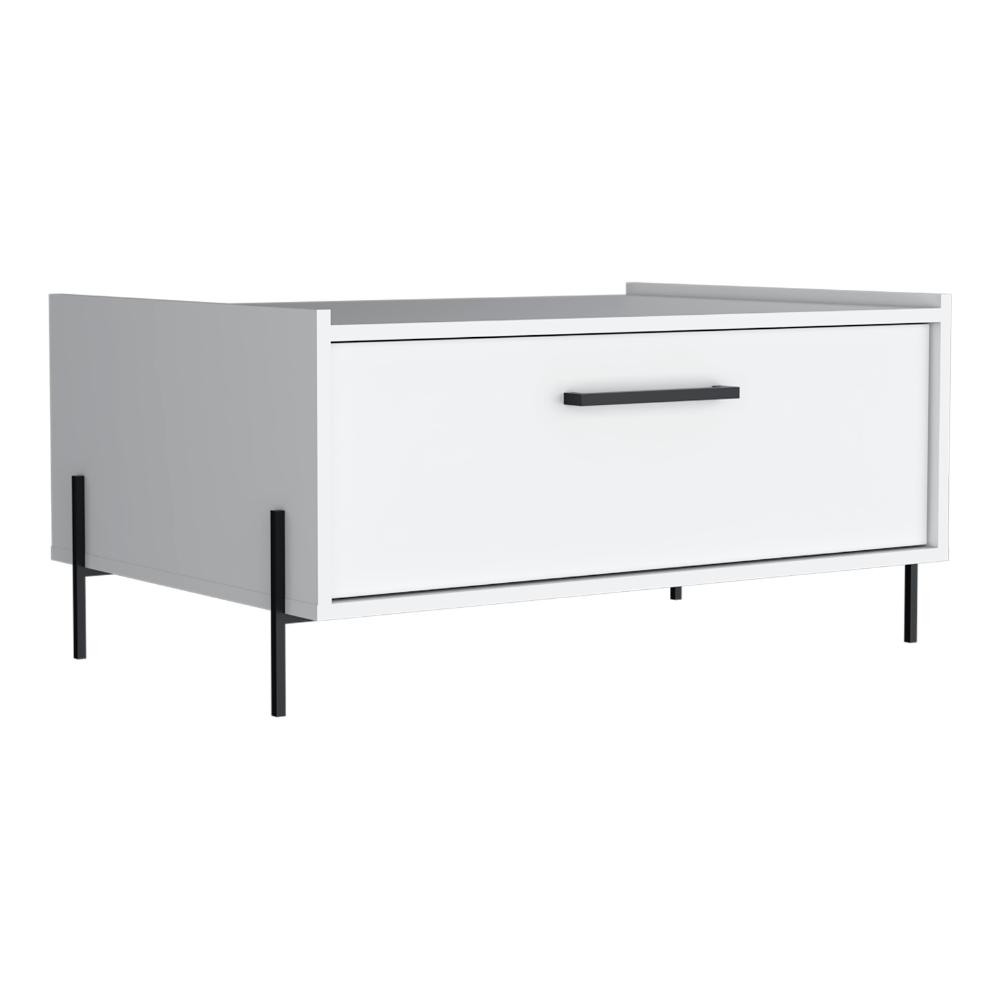 Mesa de Centro Sharon, Blanco, con Un Cajon  y Amplio Espacio ZF