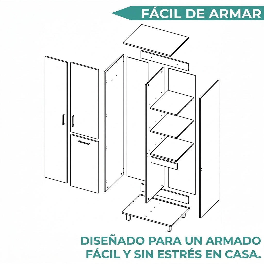 Mueble de Aseo Iris, Blanco Duqueza, con espacio para ubicar objetos de aseo ZF
