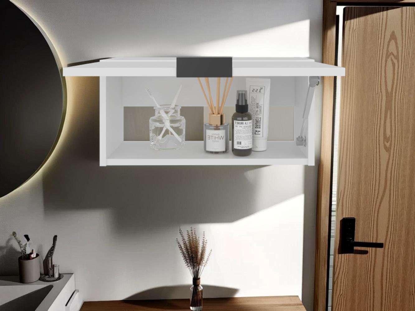 Gabinete de Baño Elsah, Kronos Blanco, con Espacio para Colocar Objetos ZF