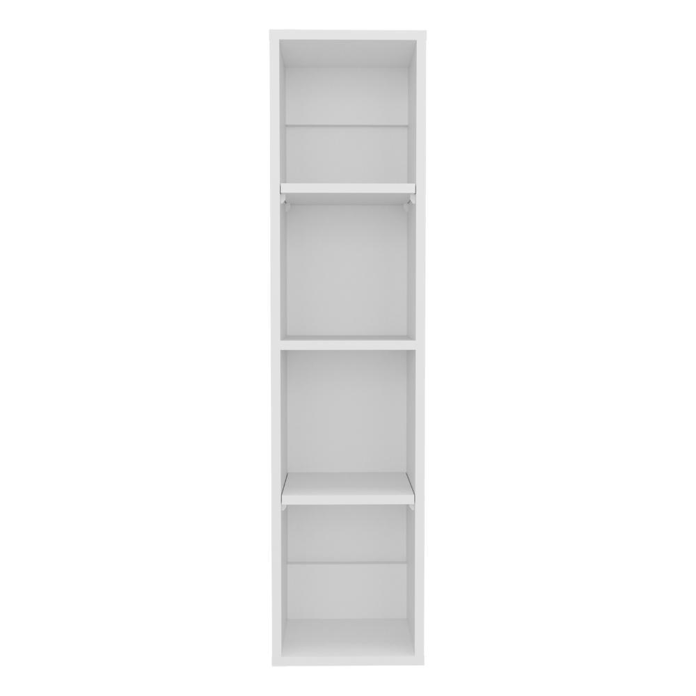 Alacena de Pared Pequeño Minimalista, Blanco, sin puertas, para implementos de aseo ZF