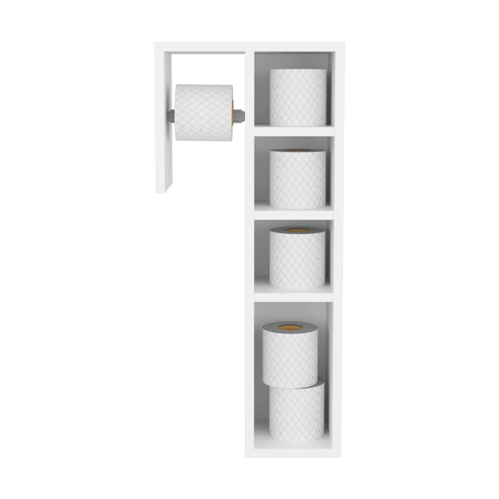 Gabinete de Para Papel Higienico Toilet, Kronos Blanco, con espacio para colocar objetos ZF