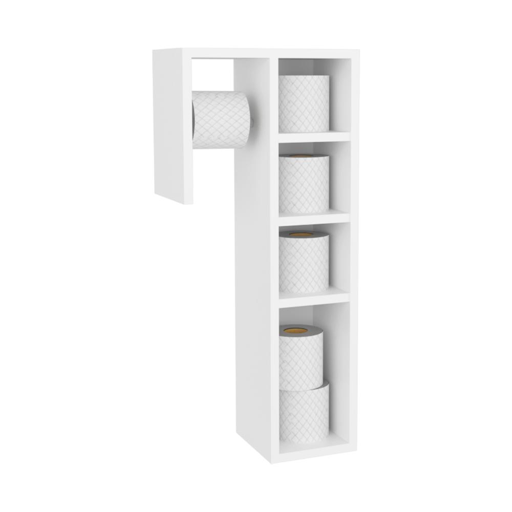 Gabinete de Para Papel Higienico Toilet, Kronos Blanco, con espacio para colocar objetos ZF