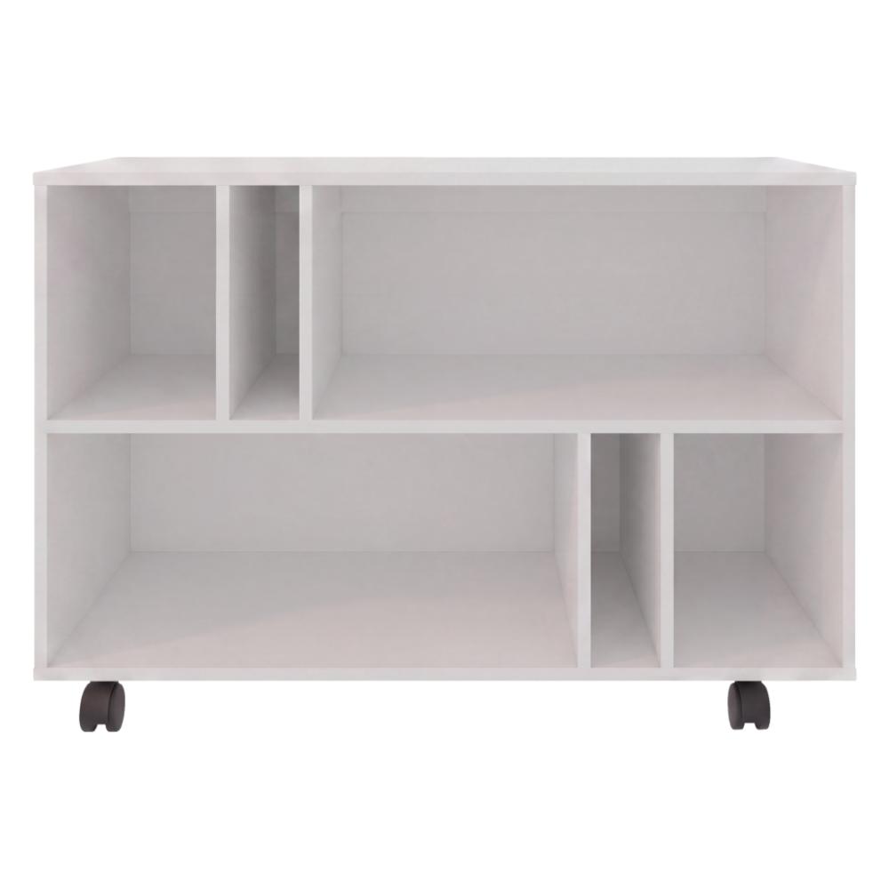 Mesa Auxiliar Jorge, Blanco, con Espacio para Guardar Objetos Como Libros y Decoración ZF