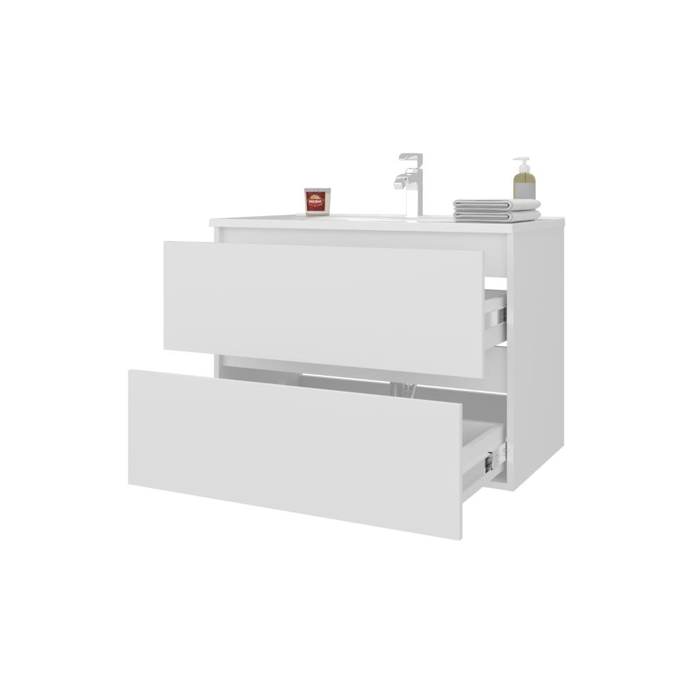 Mueble Para Lavamanos Opalo, Blanco Duqueza, Incluye Lavamanos Praia 80 ZF