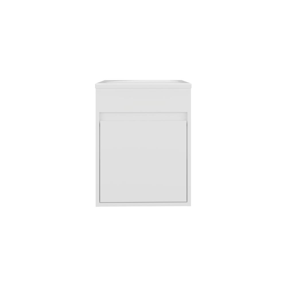 Mueble para Lavamanos Furman, Blanco Duqueza, Incluye Lavamanos Plastiglas Floresta 40 ZF
