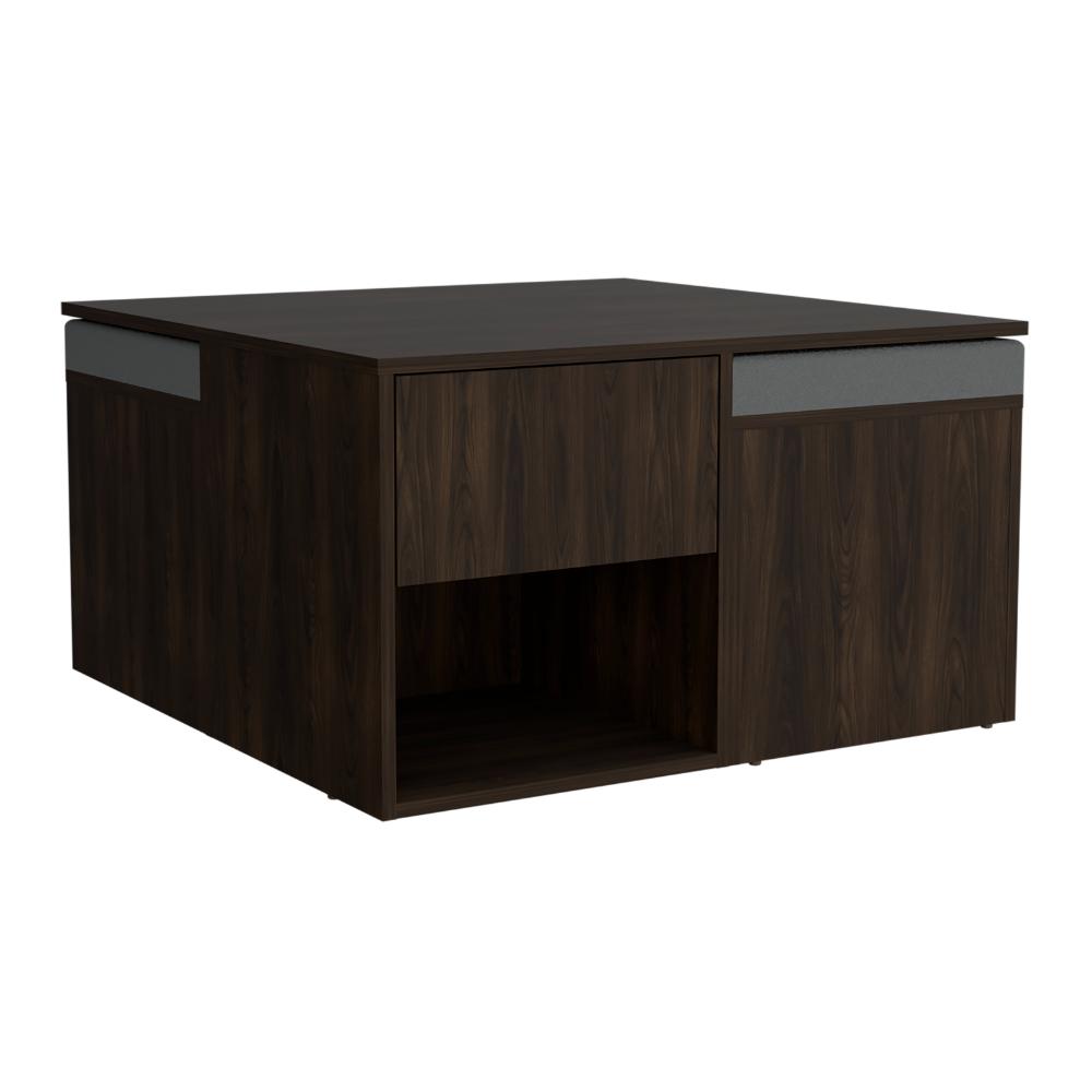 Mesa de Centro Lucien, Nogal Europeo, con espacio para colocar objetos decorativos ZF