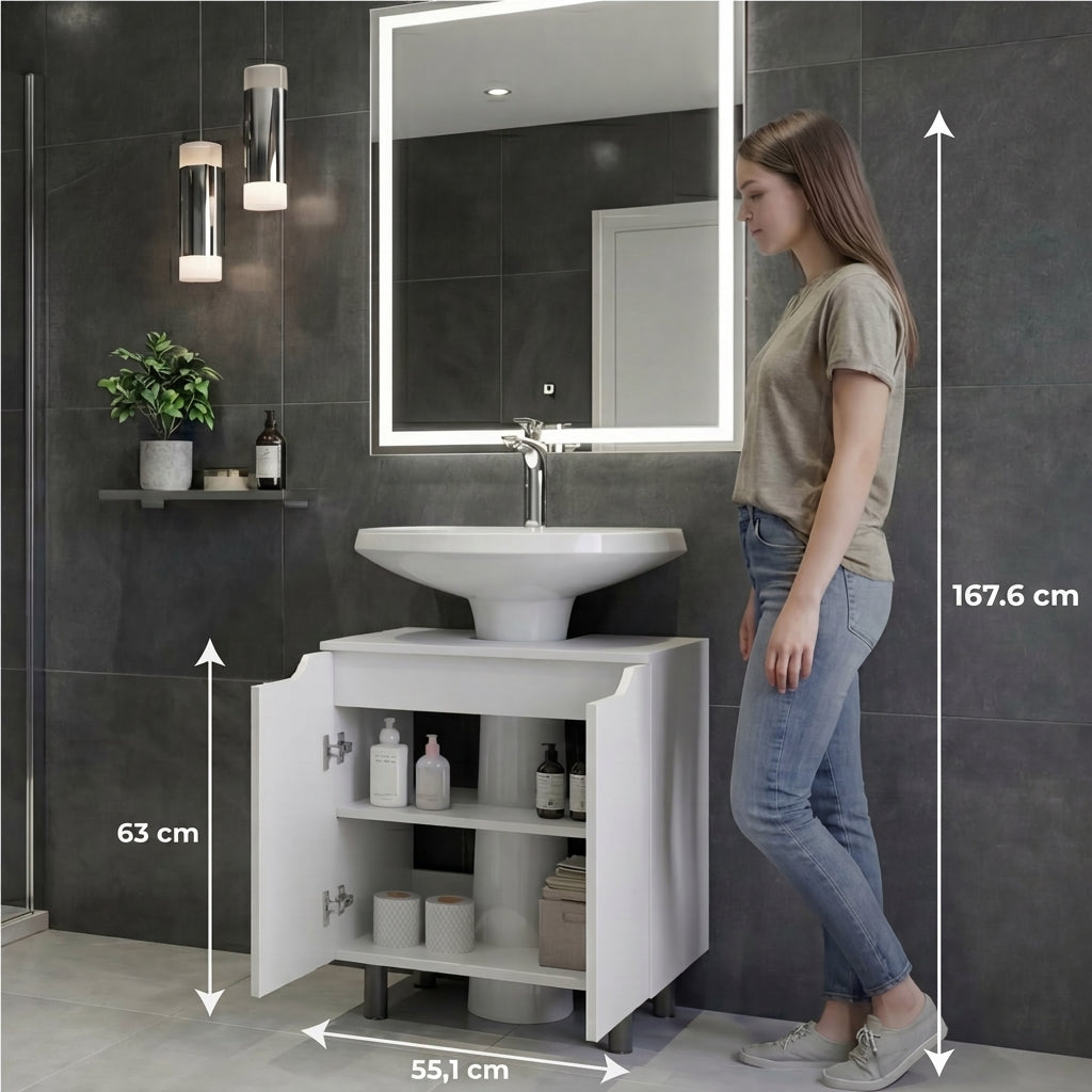 Mueble para Lavamanos Marlo, Kronos Blanco, No Incluye Lavamanos