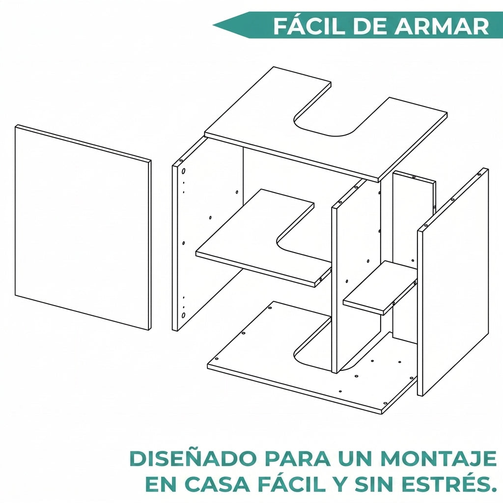 Mueble Para Lavamanos Pascuale, Blanco Duqueza, No incluye Lavamanos ZF