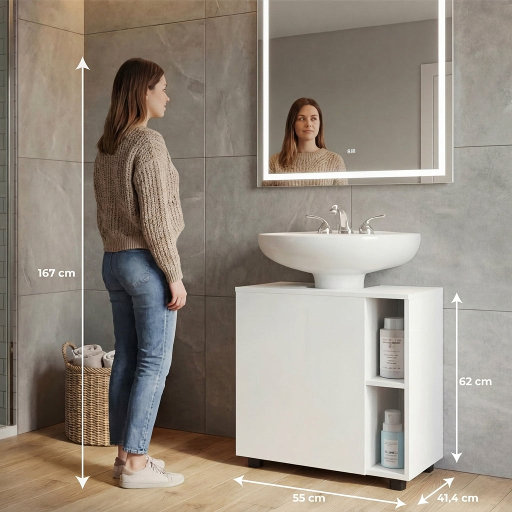 Mueble Para Lavamanos Pascuale, Blanco Duqueza, No incluye Lavamanos ZF