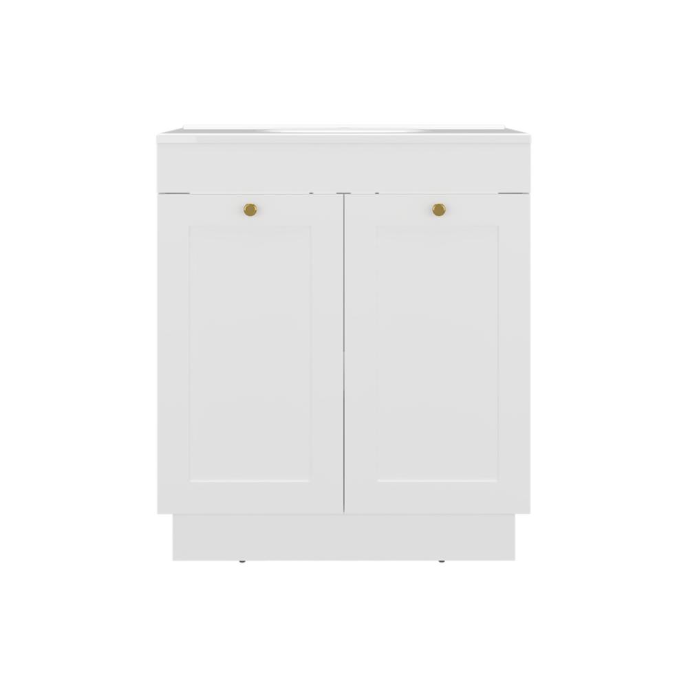 Mueble Para Lavamanos Baluarte, Blanco Duqueza, Incluye lavamanos Praia 30 ZF