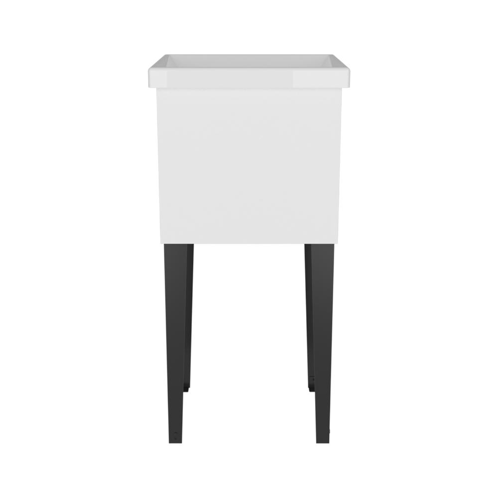 Mueble De Lavado Independiente Barium, Kronos Blanco, Con orificio para drenaje incluye lavamanos no grifería ZF