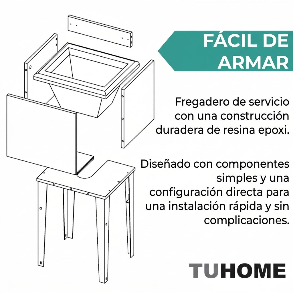 Mueble De Lavado Independiente Barium, Kronos Blanco, Con orificio para drenaje incluye lavamanos no grifería ZF