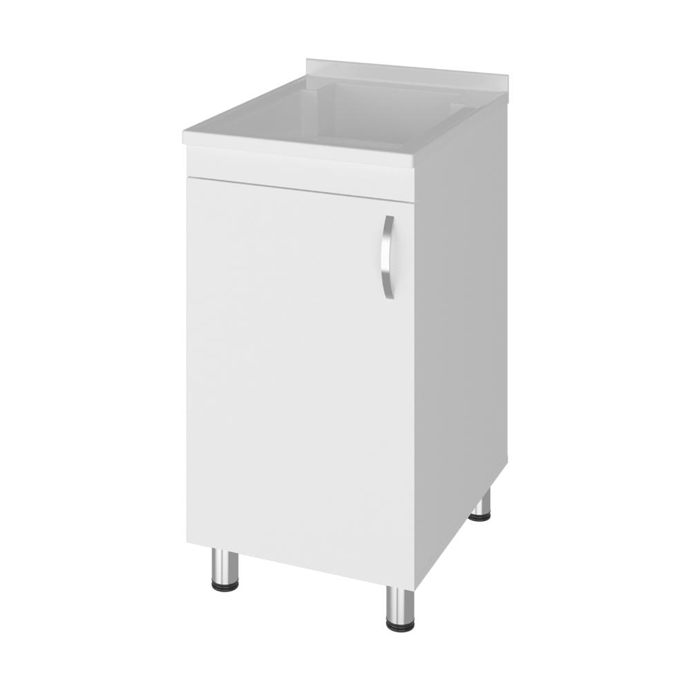 Mueble De Lavado Independiente Dawi, Kronos Blanco, Incluye lavadero no grifería ZF