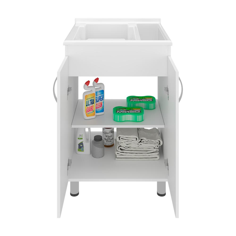 Mueble De Lavado Independiente Fowel, Kronos Blanco, Incluye lavadero no grifería ZF