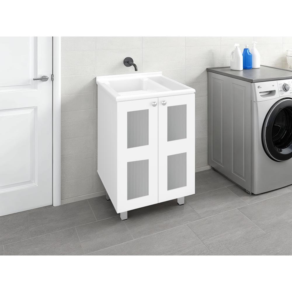 Mueble para Lavamanos Haysi, Kronos Blanco, Dos puertas abatibles y entrepaño, incluye lavamanos ZF