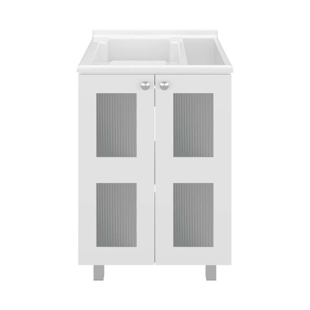 Mueble para Lavamanos Haysi, Kronos Blanco, Dos puertas abatibles y entrepaño, incluye lavamanos ZF