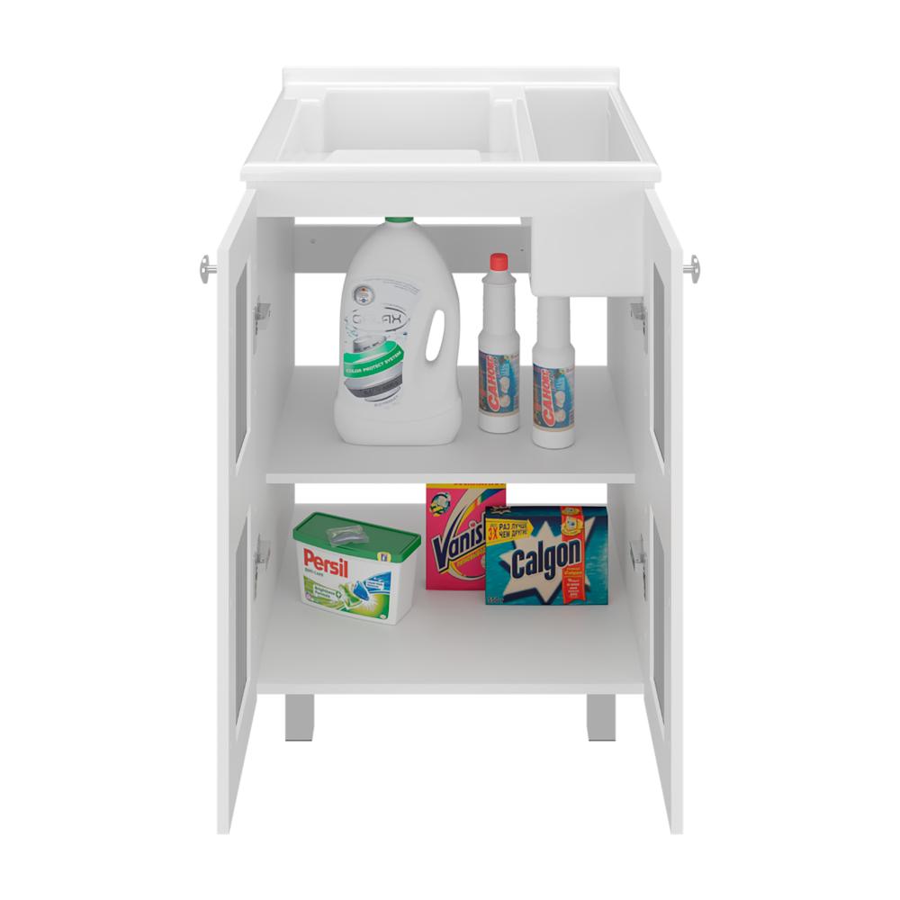 Mueble para Lavamanos Haysi, Kronos Blanco, Dos puertas abatibles y entrepaño, incluye lavamanos ZF