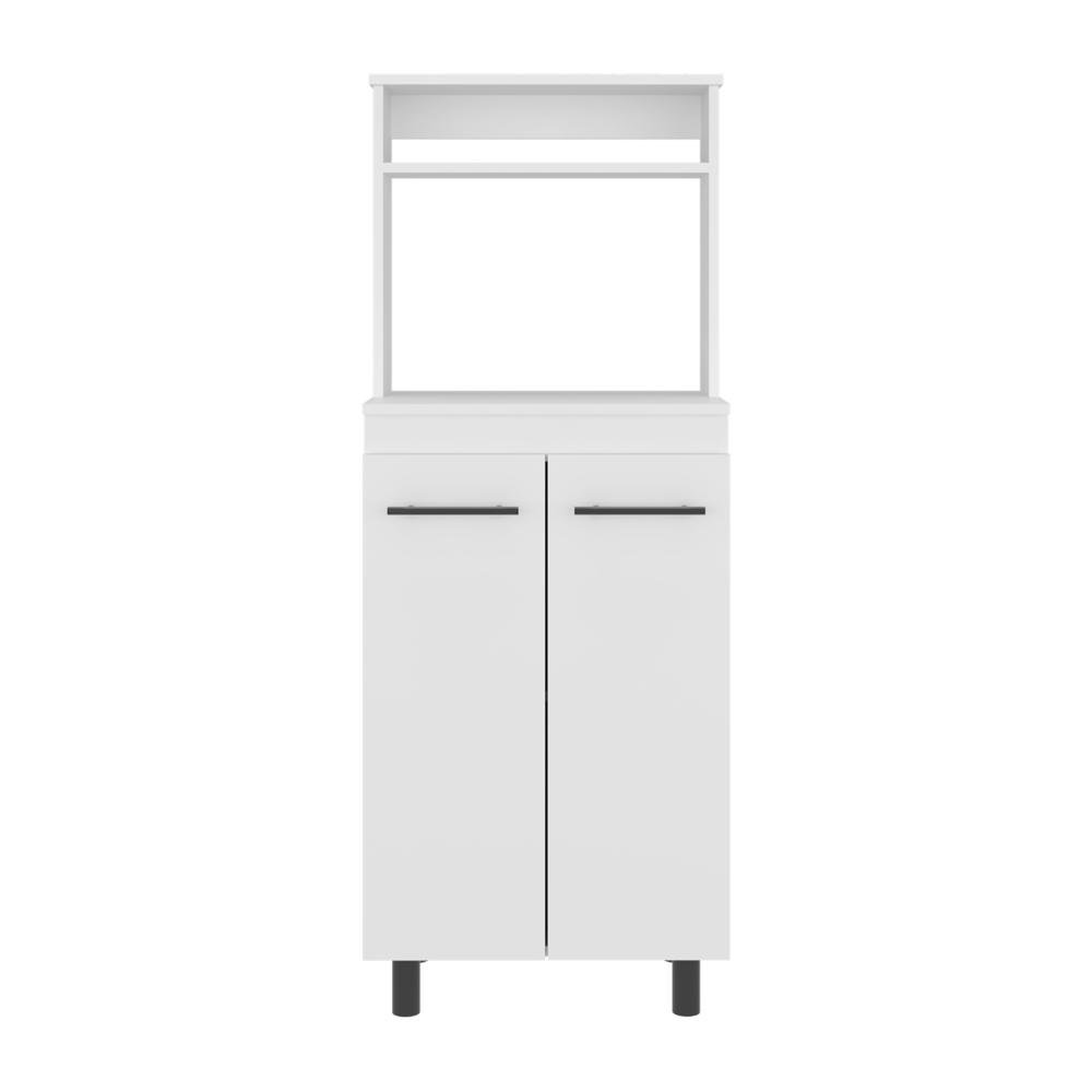 Modulo Microondas Kane, Kronos Blanco, Con compartimiento inferior para alimentos y utensilios de cocina ZF