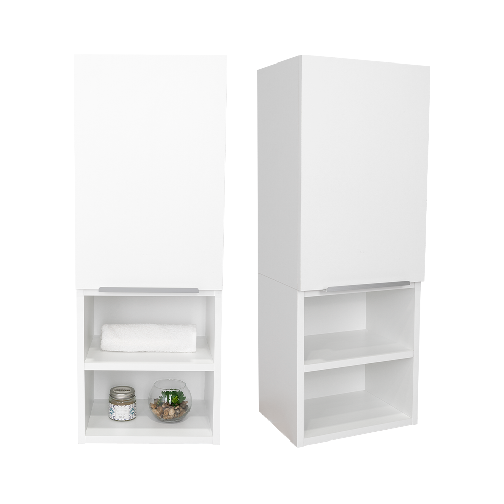 Gabinete de Baño Ciro, Blanco, con Amplio Espacio Para Guardar Objetos de Aseo Persona X2