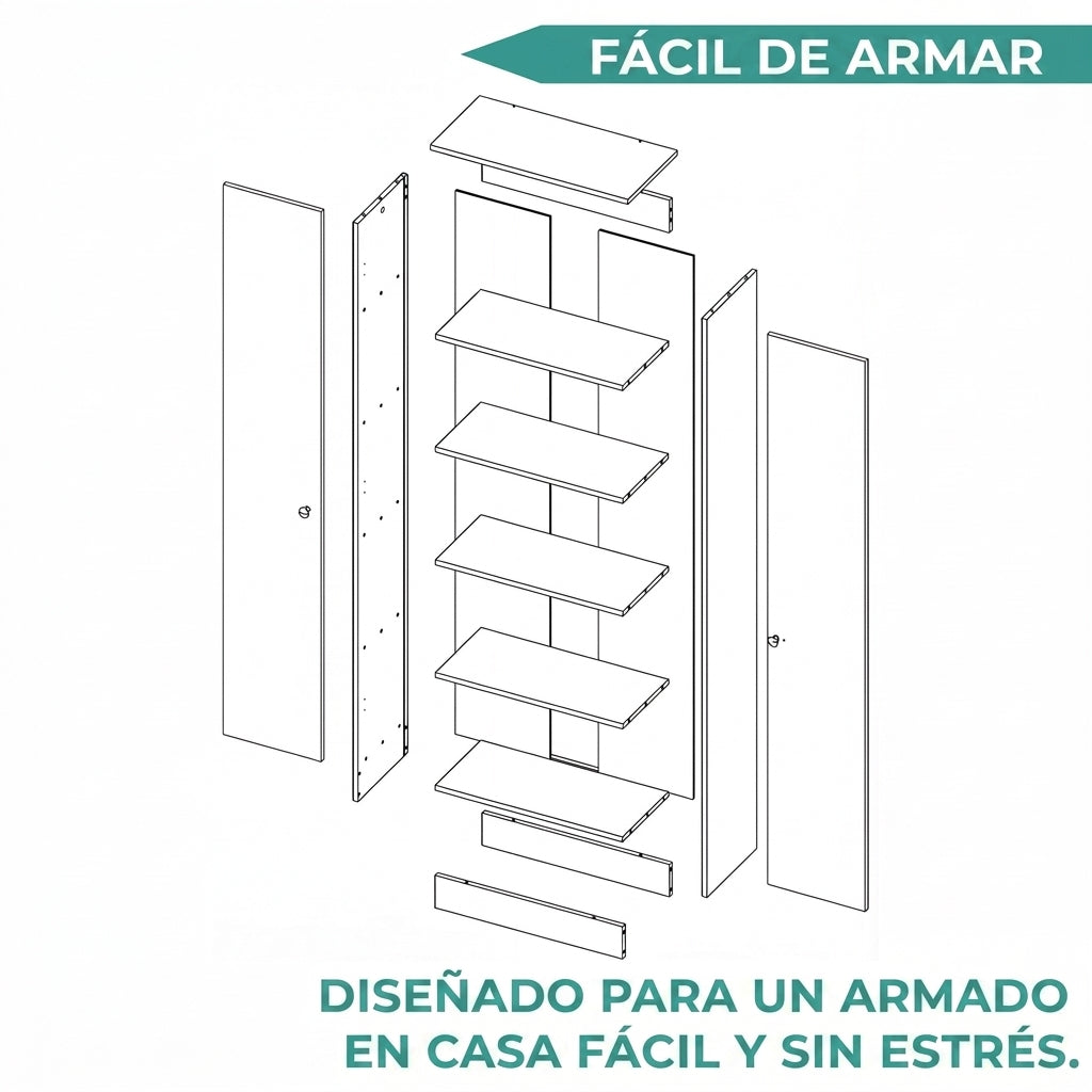 Alacena Multiusos Benna, Blanco Duqueza, con Variedad de Entrepaños     ZF