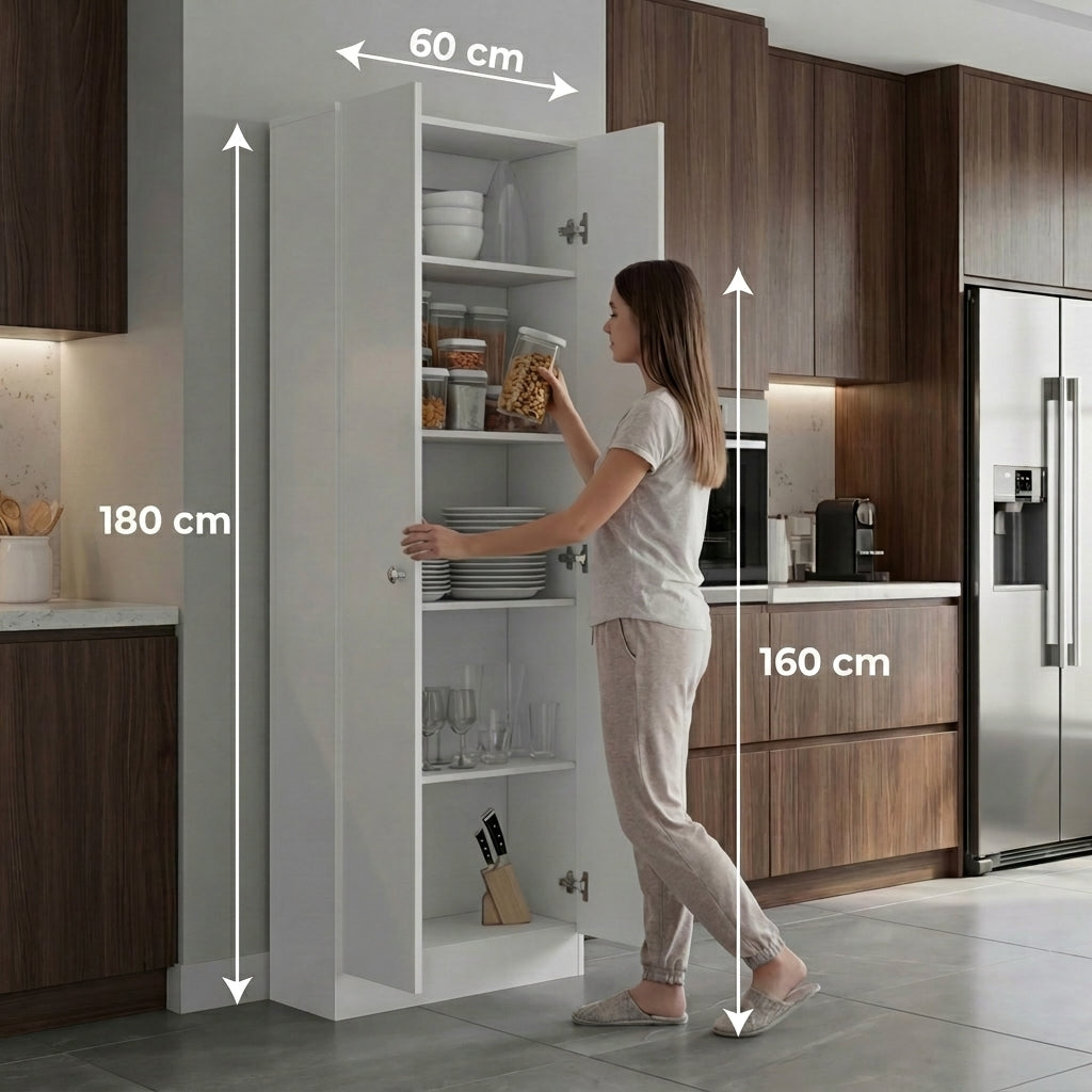 Alacena Multiusos Benna, Blanco Duqueza, con Variedad de Entrepaños     ZF