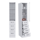 Set de 2 Organizadores de Baño Picasso, Blanco, con Cuatro Cajones Deslizables ZF