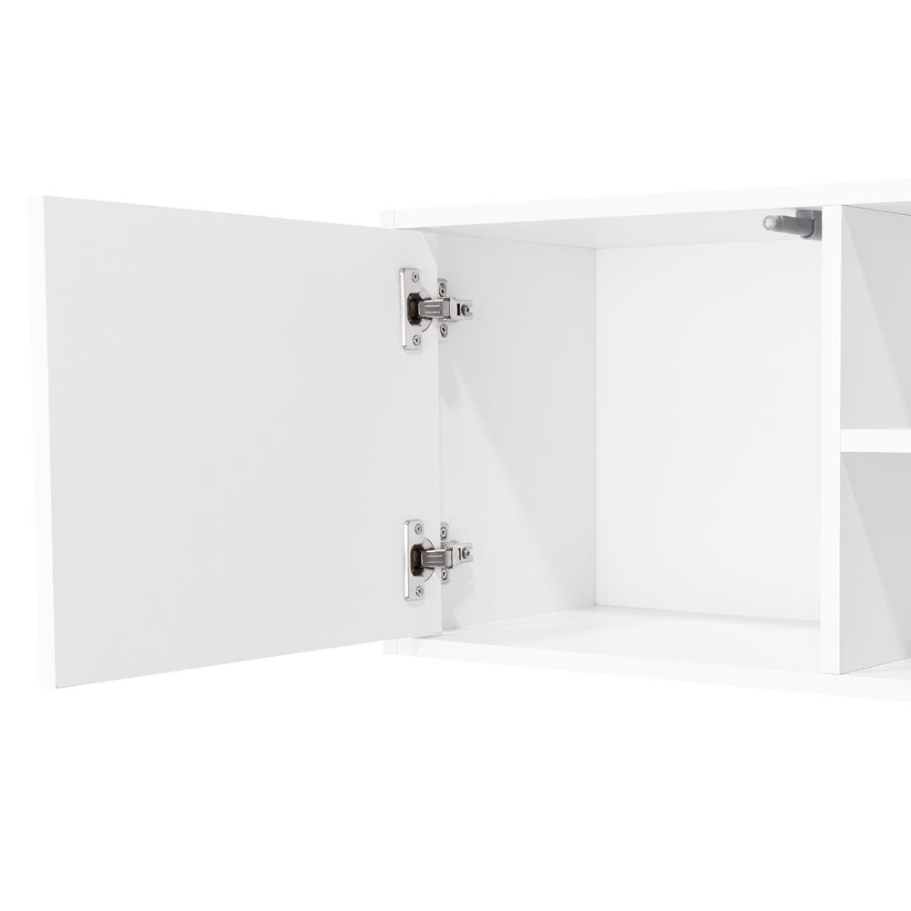 Mesa Para Tv Abni, Blanco, incluye Mueble Superior