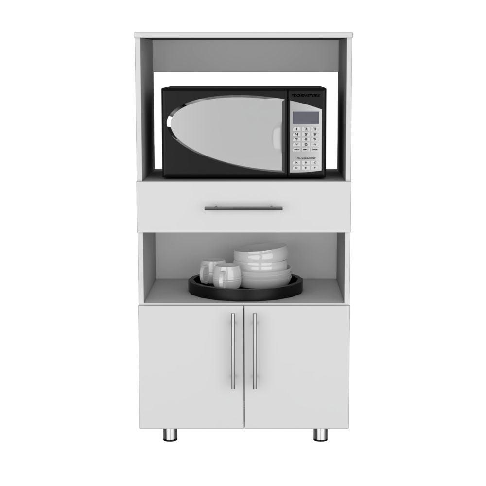 Modulo Microondas Worland, Blanco, dos puertas abatibles con manijas metalicas ZF
