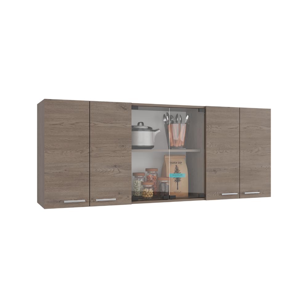 Gabinete Superior Vega, Kronos Cannolo, con cuatro puertas batientes y dos puertas en vidrio ZF