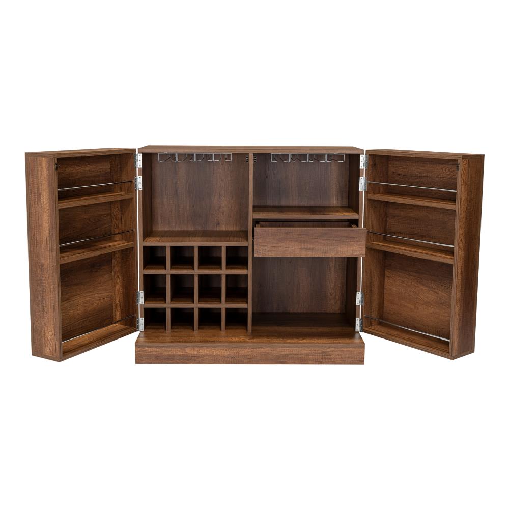 Bar Sienega, Avellana, con Espacio Para Botellas y Porta Copas