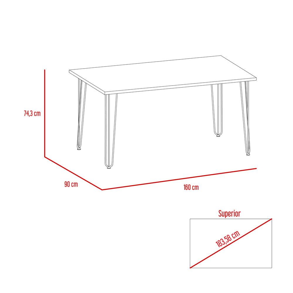 Combo Comedor Vimeno, Cobre, Chocolate y Café Claro, Incluye Comedor y 6 Sillas - VIRTUAL MUEBLES